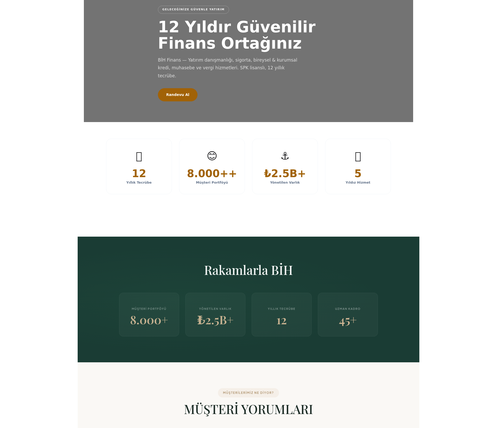 Muhasebe ve Mali Müşavirlik Kurumsal Web Sitesi 2