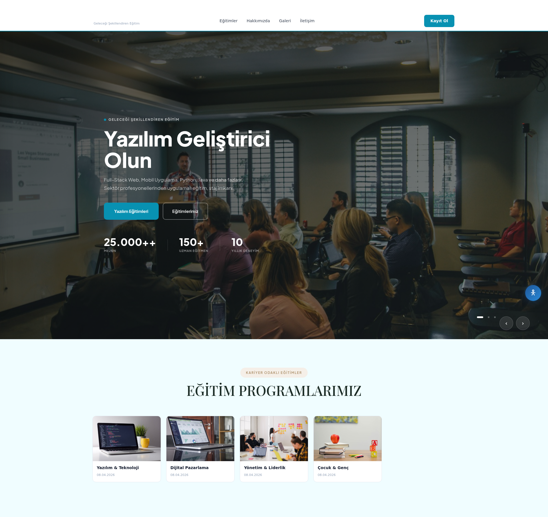 Okul ve Eğitim Kurumu Kurumsal Web Sitesi