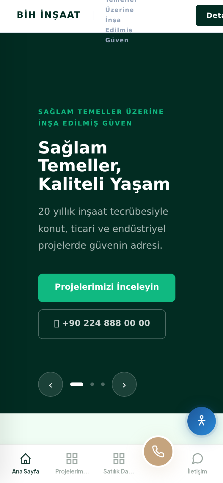 İnşaat Firması Kurumsal Web Sitesi 4
