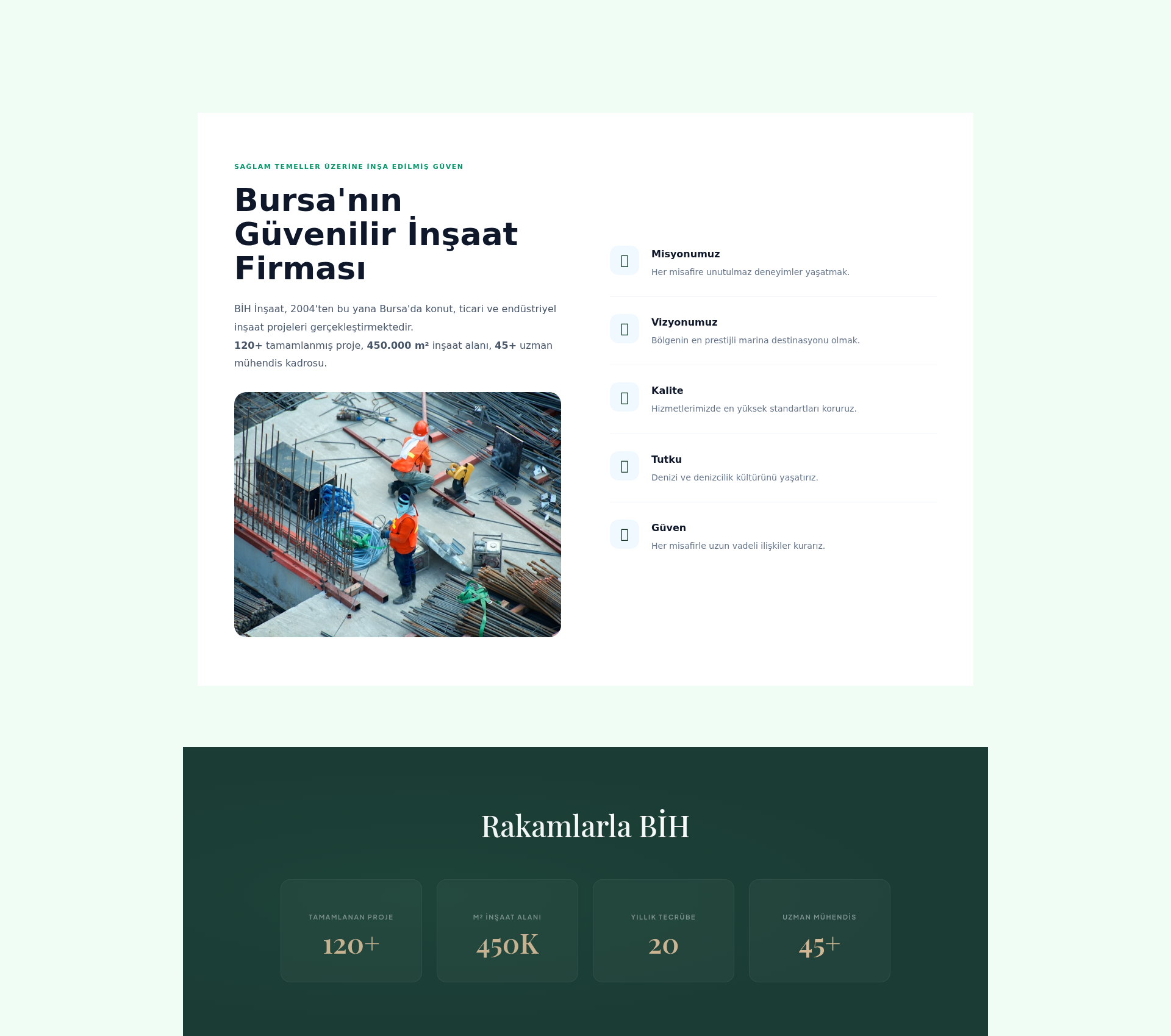 İnşaat Firması Kurumsal Web Sitesi 2