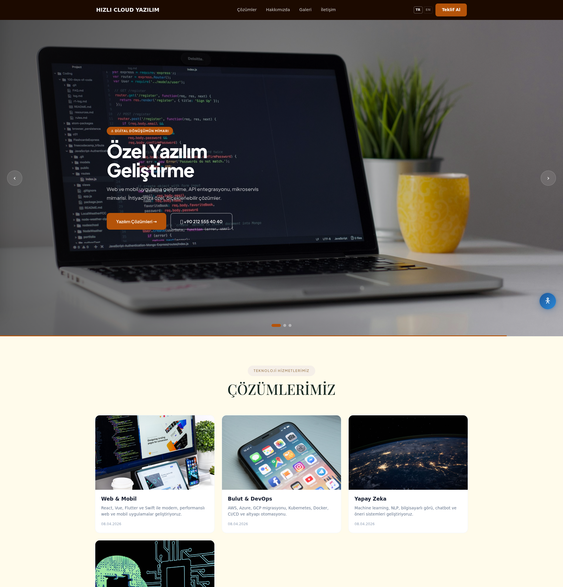 SaaS Ürün Tanıtım ve Pazarlama Web Sitesi