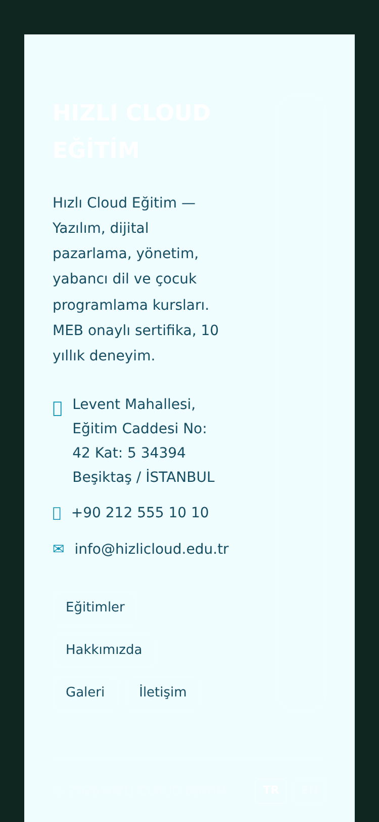 Okul ve Eğitim Kurumu Kurumsal Web Sitesi 5