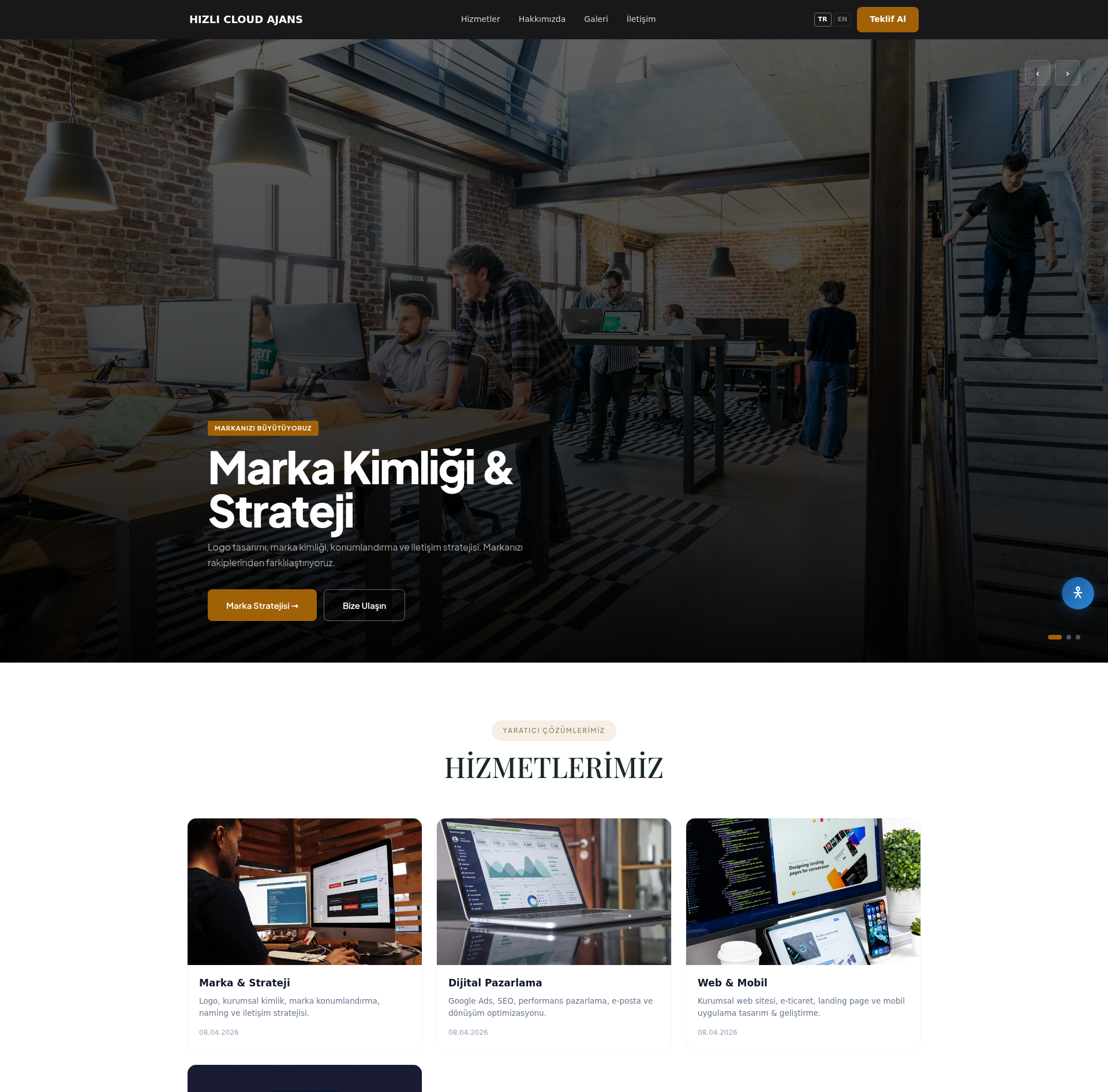 Organizasyon ve Etkinlik Ajansı Web Sitesi