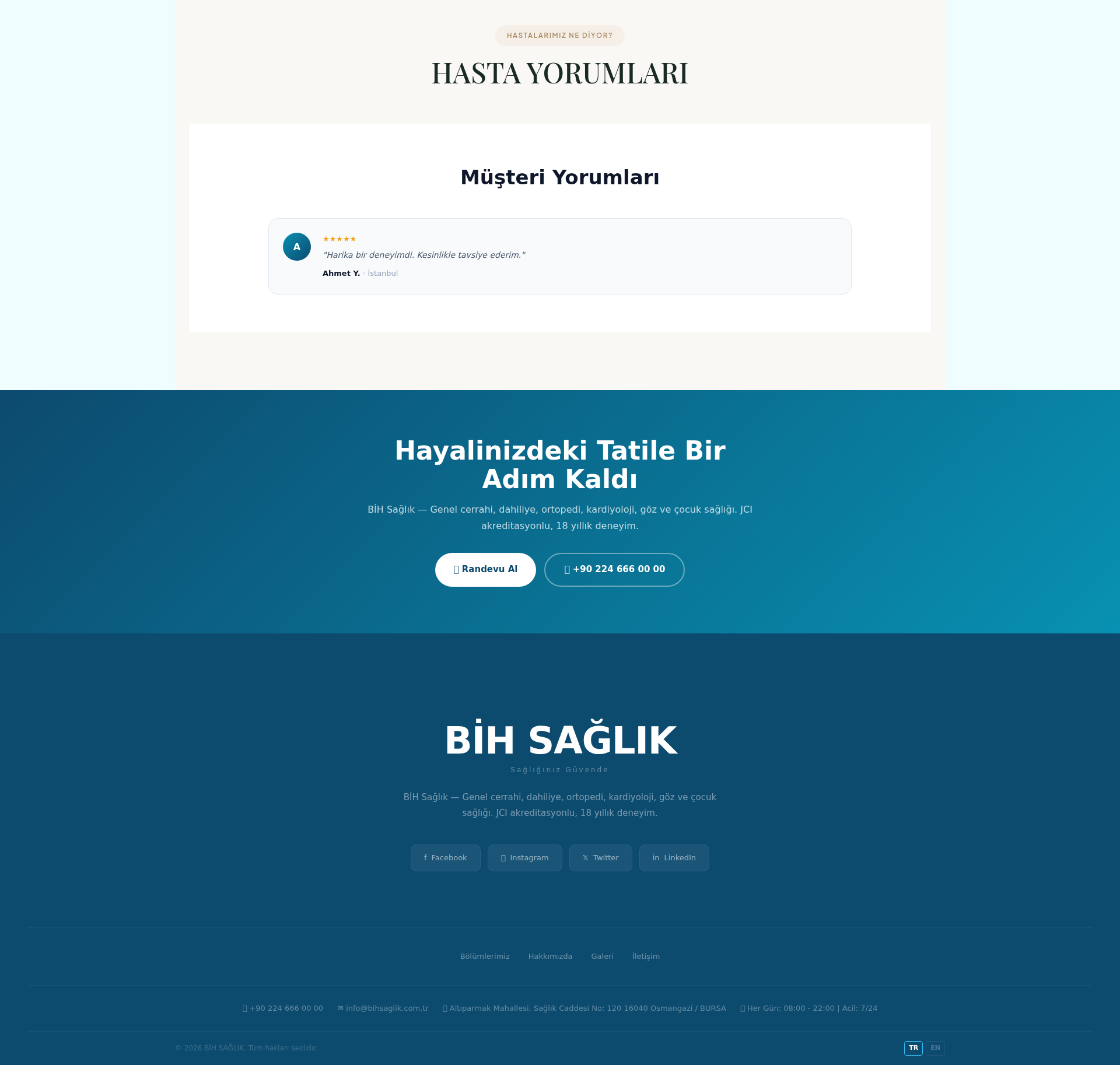 Diş Kliniği Kurumsal Web Sitesi 3